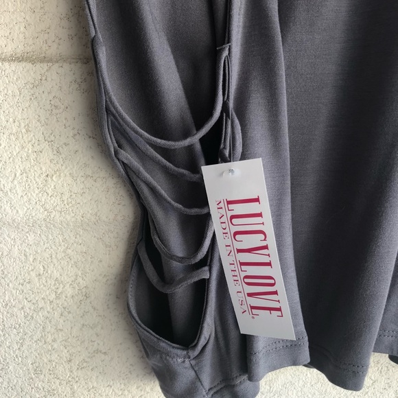 Women’s Gray Crop Top - Picture 3 of 3